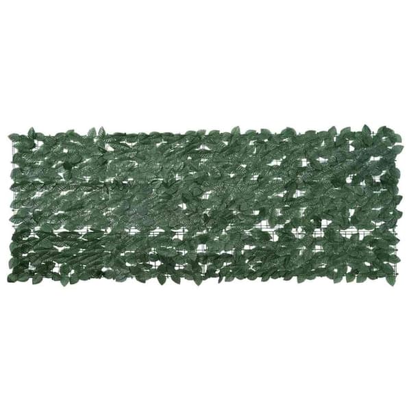 vidaXL Balkongskjerm med mørkegrønne blader 200x75 cm