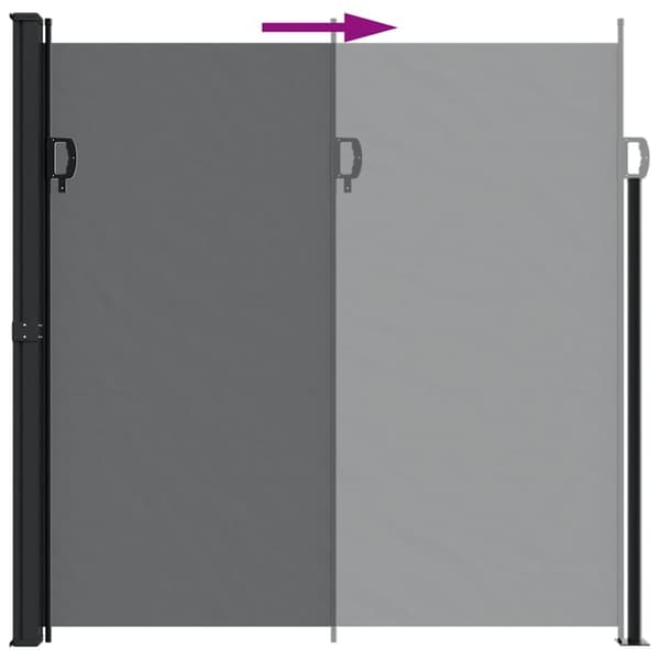 vidaXL sidemarkise 200x300 cm sammenrullelig sort