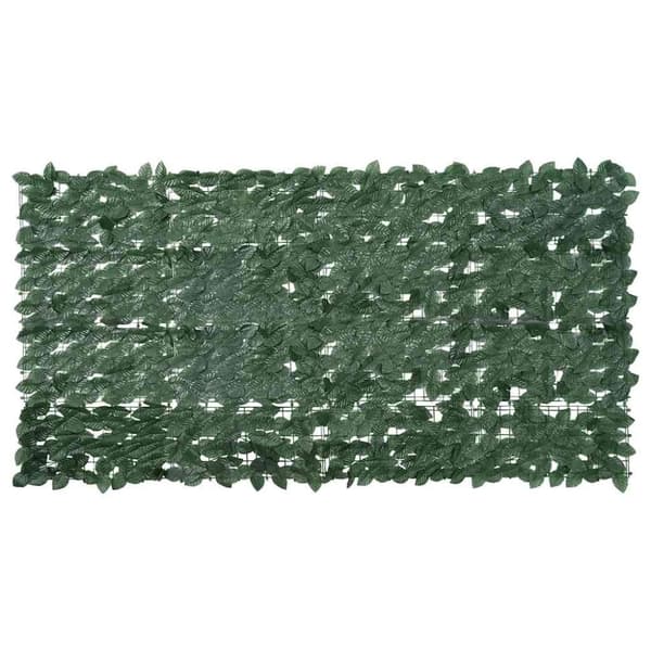vidaXL Balkongskjerm med mørkegrønne blader 200x100 cm