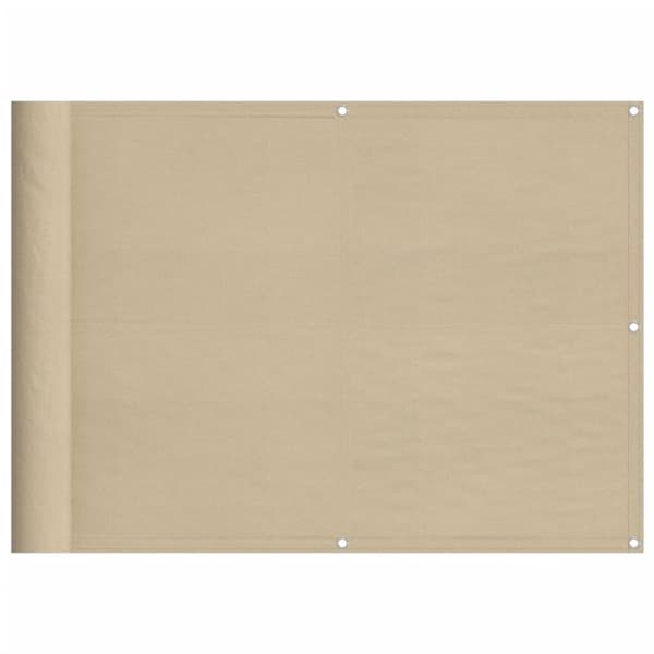 vidaXL Balkongskärm beige 75x700 cm 100% polyester oxford