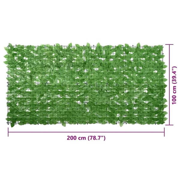 vidaXL altanafskærmning 200x100 cm grønne blade