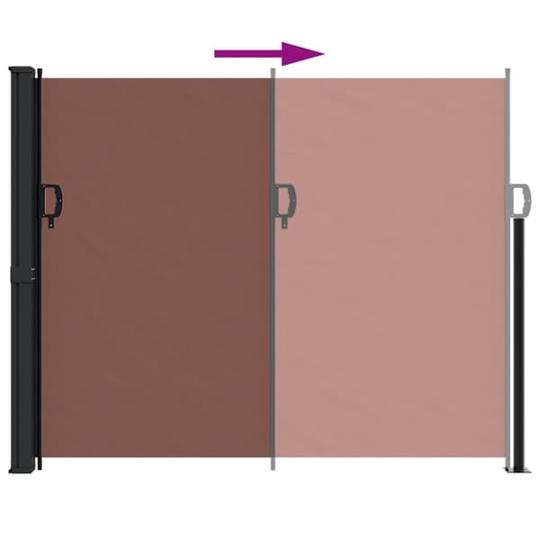 vidaXL Uttrekkbar sidemarkise brun 160x500 cm