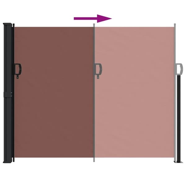 vidaXL Uttrekkbar sidemarkise brun 160x300 cm