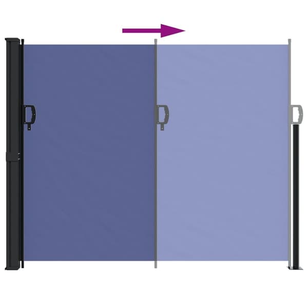 vidaXL sidemarkise 160x500 cm sammenrullelig blå