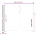 Miniatyrbillede 11 af 11: vidaXL sidemarkise 160x500 cm sammenrullelig blå