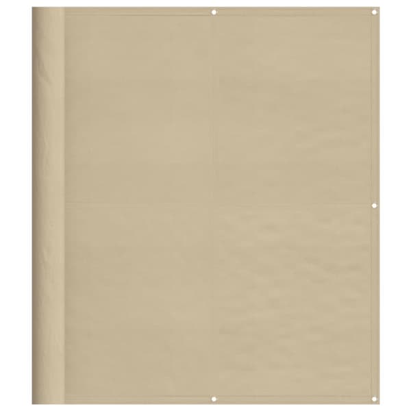 vidaXL Balkongskärm beige 120x700 cm 100% polyester oxford