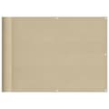 Miniatyrbild 1 av 6: vidaXL Balkongskärm beige 75x800 cm 100% polyester oxford