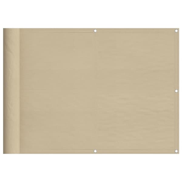 vidaXL Balkongskärm beige 75x800 cm 100% polyester oxford