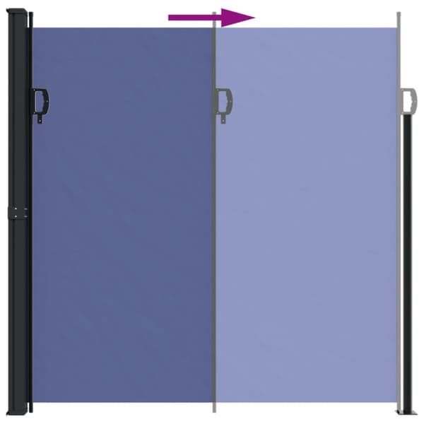 vidaXL sidemarkise 200x600 cm sammenrullelig blå