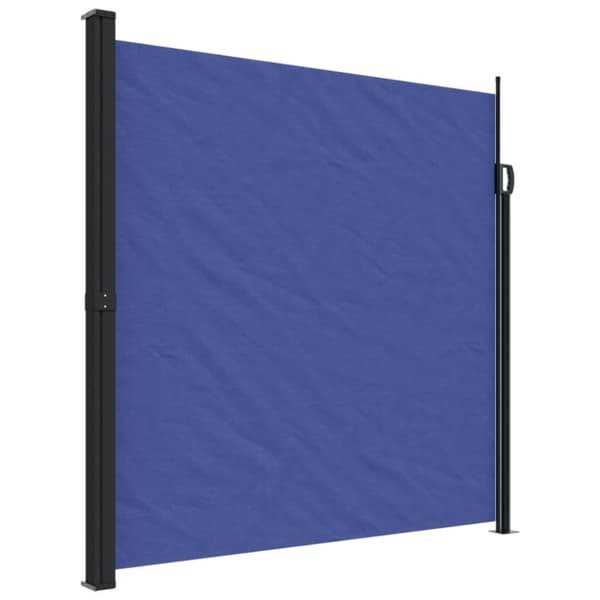vidaXL Sisäänvedettävä sivumarkiisi sininen 200x600 cm