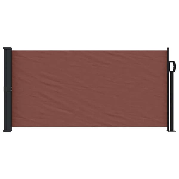vidaXL Sisäänvedettävä sivumarkiisi ruskea 100x300 cm