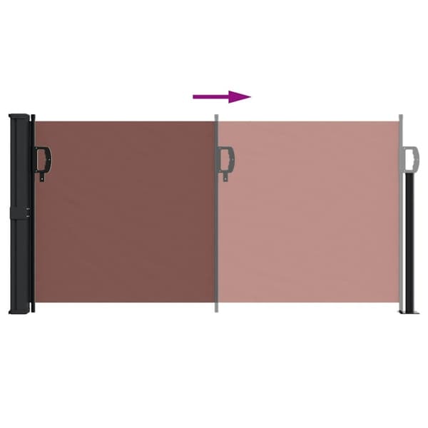 vidaXL Sisäänvedettävä sivumarkiisi ruskea 100x300 cm