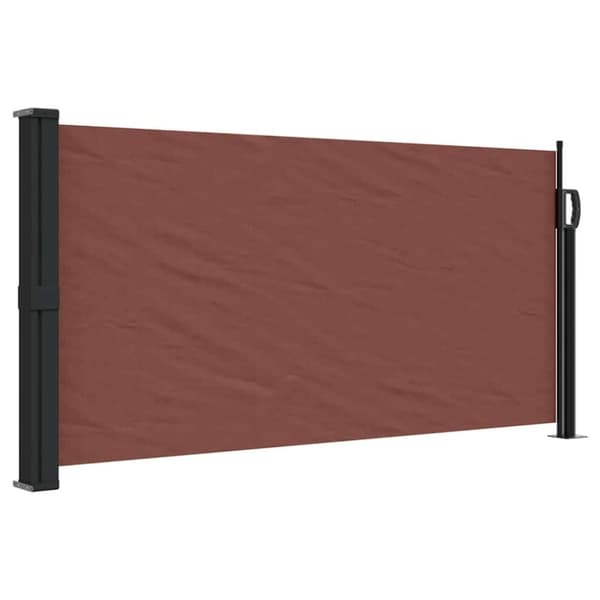 vidaXL Uttrekkbar sidemarkise brun 100x300 cm