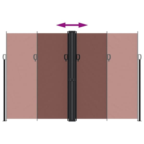 vidaXL Uttrekkbar sidemarkise 220x1200 cm brun