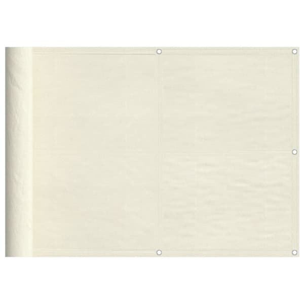 vidaXL Balkongskjerm kremhvit 75x1000 cm 100% polyester oxford