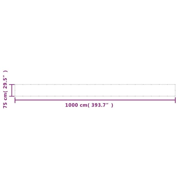 vidaXL altanafskærmning 75x1000 cm 100 % polyester beige