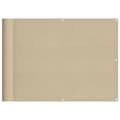 Miniatyrbillede 2 af 6: vidaXL altanafskærmning 75x1000 cm 100 % polyester beige