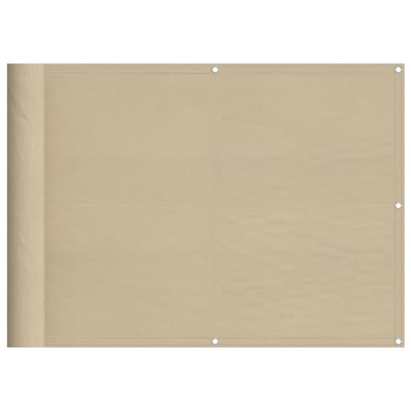 vidaXL altanafskærmning 75x1000 cm 100 % polyester beige