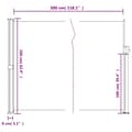 Miniatyrbilde 9 av 10: vidaXL Uttrekkbar sidemarkise blå 160x300 cm