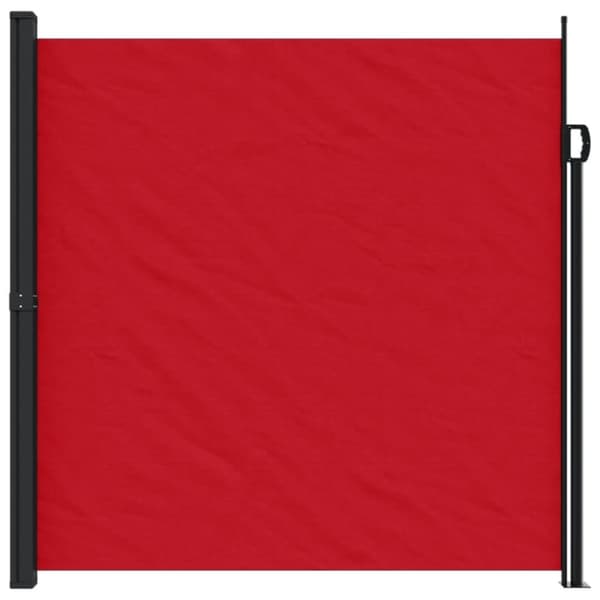 vidaXL Sisäänvedettävä sivumarkiisi punainen 200x600 cm