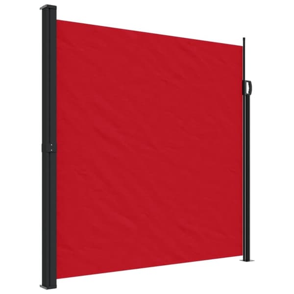 vidaXL Sisäänvedettävä sivumarkiisi punainen 200x600 cm