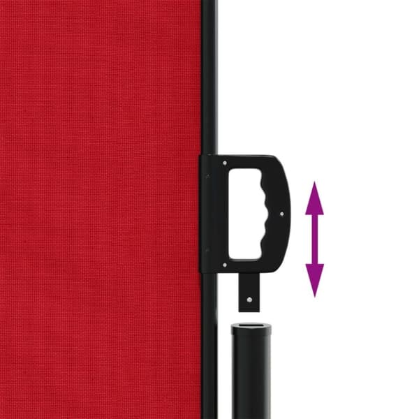 vidaXL Uttrekkbar sidemarkise 180x600 cm rød