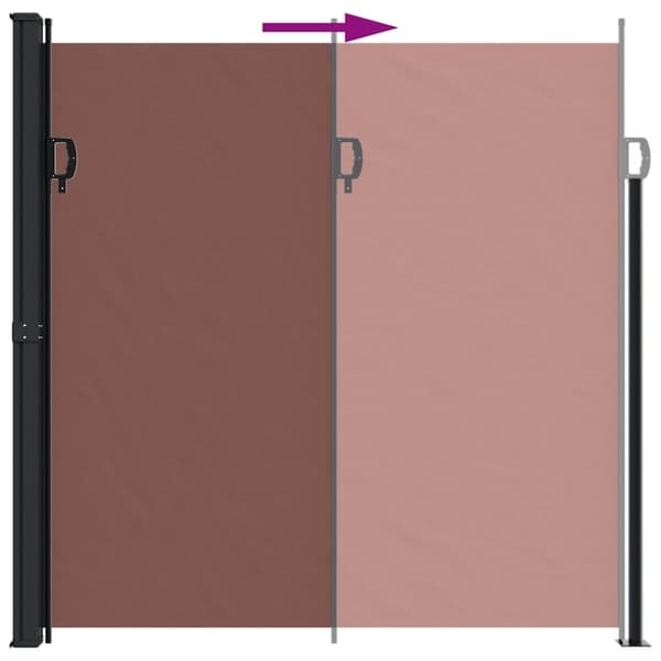vidaXL Uttrekkbar sidemarkise 200x600 cm brun