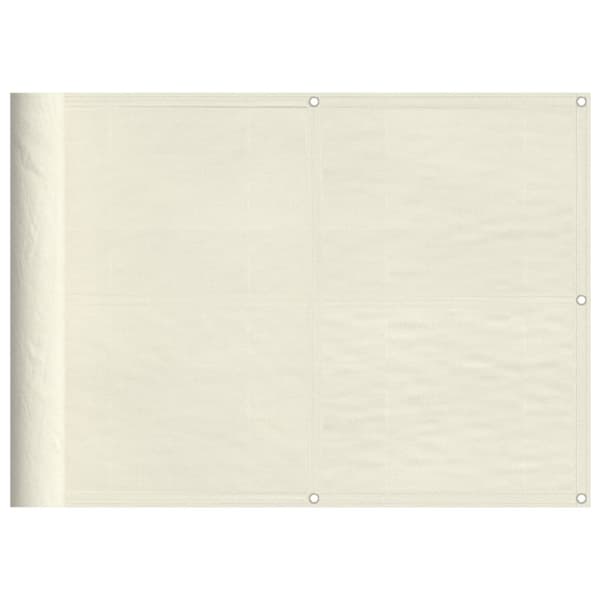 vidaXL altanafskærmning 75x700 cm 100 % polyester cremefarvet