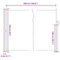 Pikkukuva 11 / 11: vidaXL Sisäänvedettävä sivumarkiisi punainen 160x500 cm