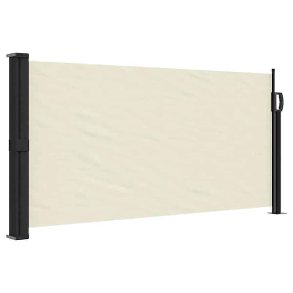 vidaXL sidemarkise 100x300 cm sammenrullelig cremefarvet