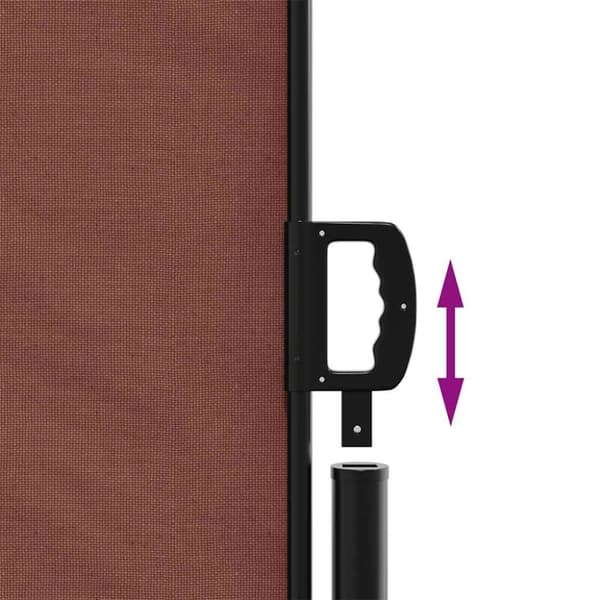 vidaXL Uttrekkbar sidemarkise brun 117x300 cm