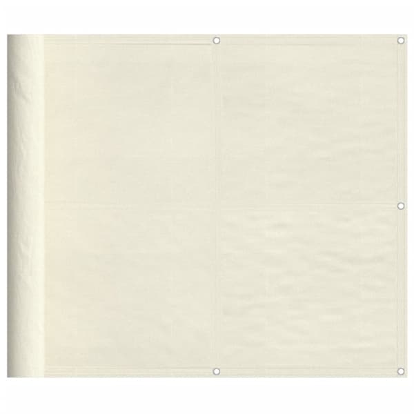 vidaXL altanafskærmning 90x800 cm 100 % polyester cremefarvet