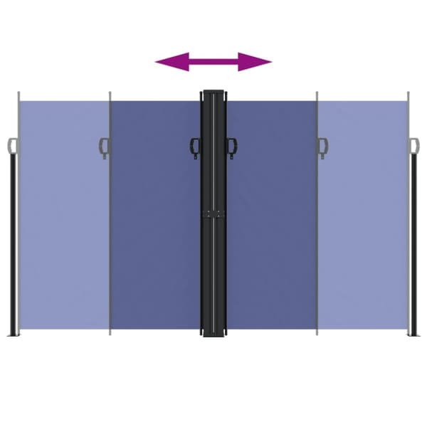vidaXL Uttrekkbar sidemarkise blå 200x1200 cm