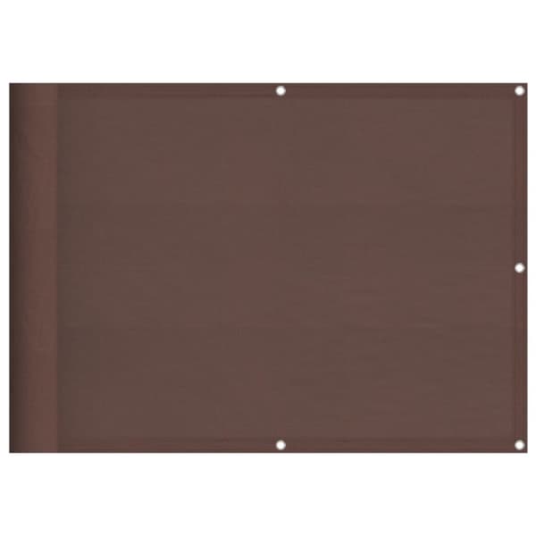 vidaXL altanafskærmning 75x1000 cm 100 % polyester brun