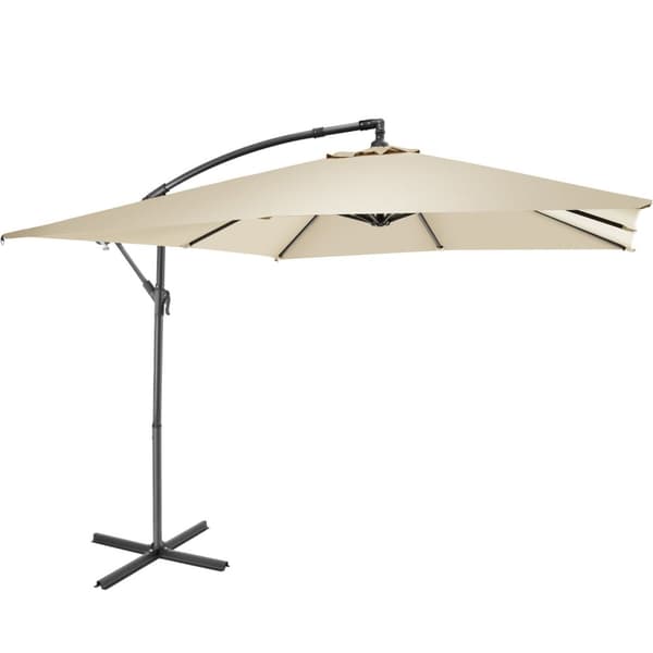 Parasol Apollon med håndsving 2,5 x 2,5 m - beige