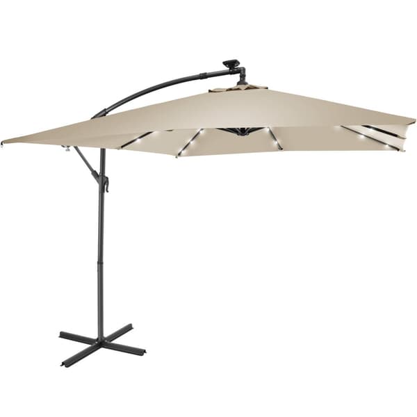 Parasol Sunna LED-solar med håndsving 2,5 x 2,5 m - beige