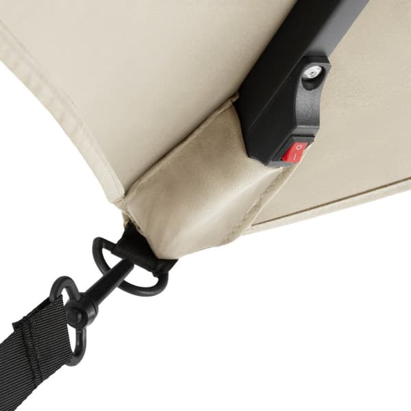 Parasol Sunna LED-solar med håndsving 2,5 x 2,5 m - beige