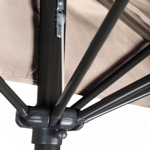Altanparasol - halv parasol - med svejse - 240 cm - beige