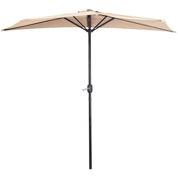 Altanparasol - halv parasol - med svejse - 240 cm - beige