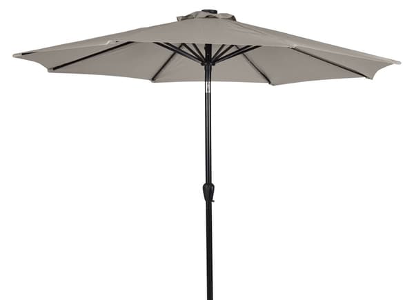 Felix parasol med krank, tilt og solar Ø3M grå.