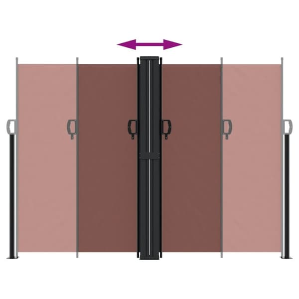 vidaXL Uttrekkbar sidemarkise 180x600 cm brun