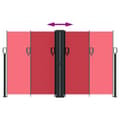 Miniatyrbilde 4 av 10: vidaXL Uttrekkbar sidemarkise 140x600 cm rød