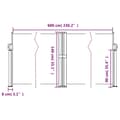 Miniatyrbilde 9 av 10: vidaXL Uttrekkbar sidemarkise 140x600 cm rød