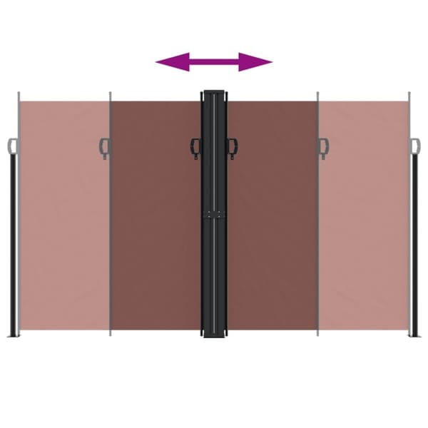 vidaXL Uttrekkbar sidemarkise 200x600 cm brun