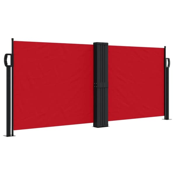 vidaXL Infällbar sidomarkis röd 100x600 cm