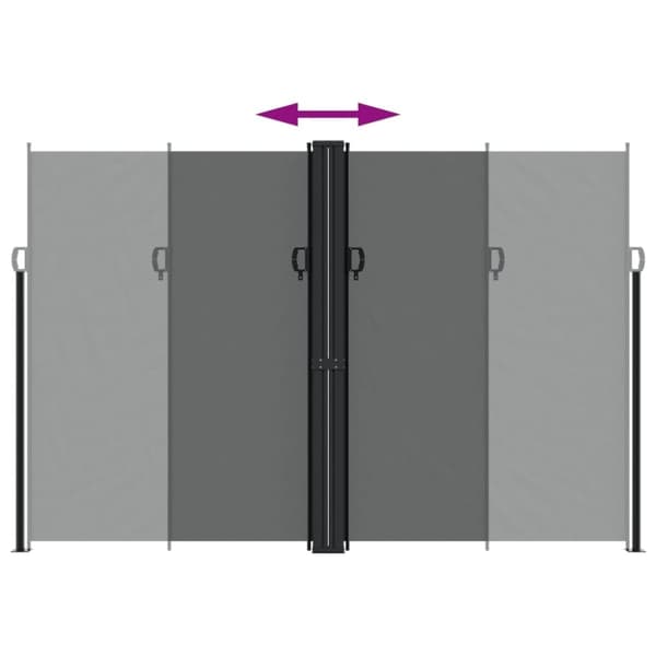 vidaXL Uttrekkbar sidemarkise 220x600 cm antrasitt