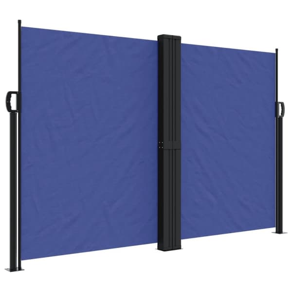 vidaXL Infällbar sidomarkis blå 160x600 cm