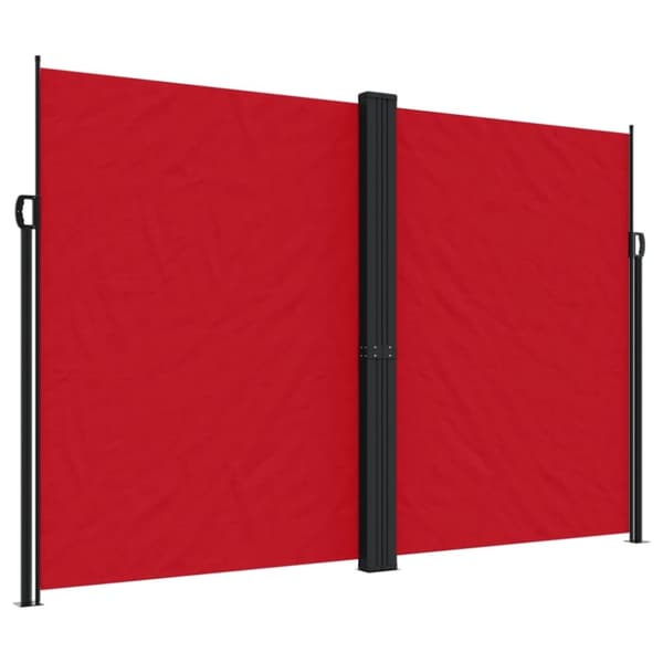vidaXL Sisäänvedettävä sivumarkiisi punainen 220x600 cm