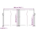 Miniatyrbillede 9 af 10: vidaXL sammenrullelig sidemarkise 120 x 600 cm cremefarvet