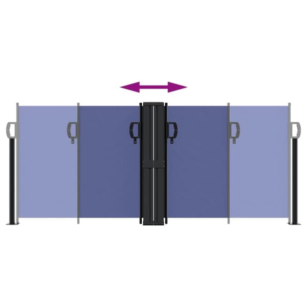 vidaXL Uttrekkbar sidemarkise 100x600 cm blå